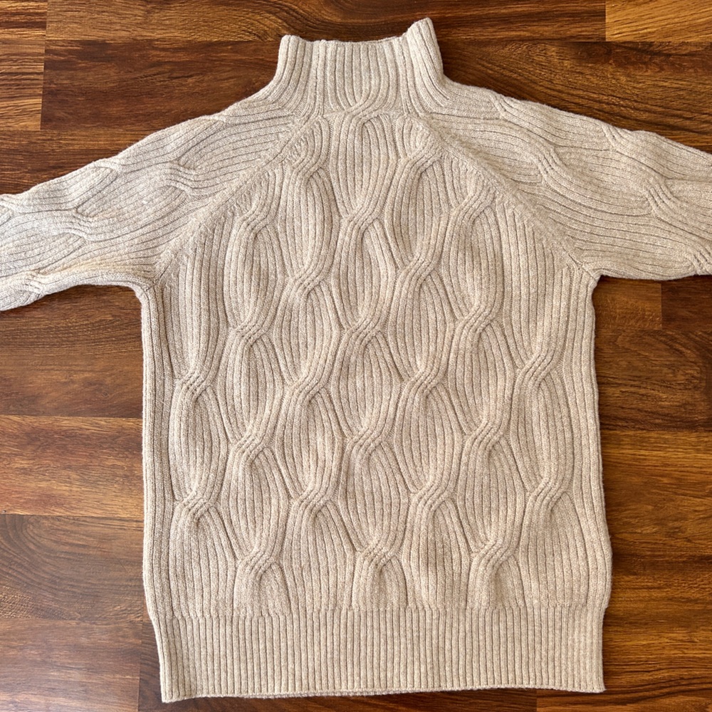Cream MiniTurtleneck Winter Fall Sweater